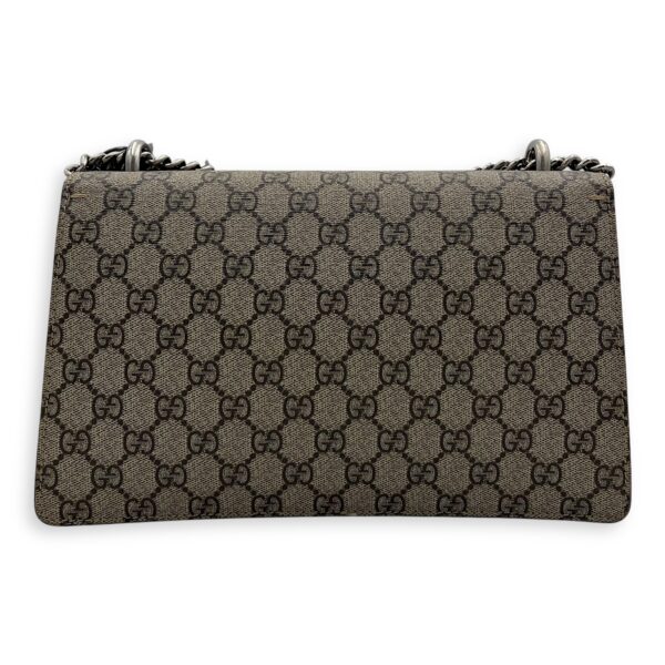 Dionysus Small Brown Shoulder Bag in Coated Canvas, Ruthenium hardware - Image 3