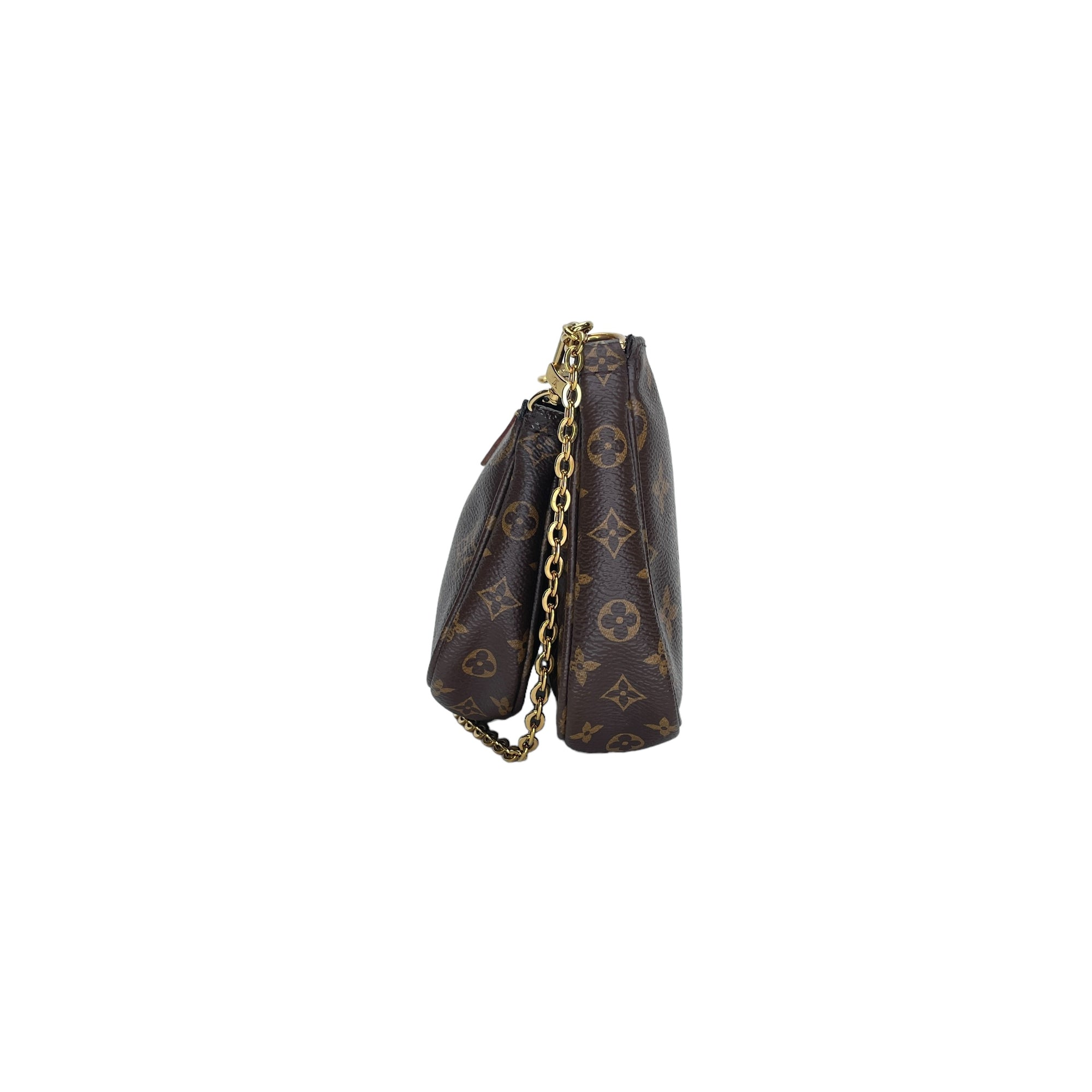 Multi-Pochette Accessoires Shoulder Bag Brown in Monogram Coated Canvas , Gold Hardware - Image 3