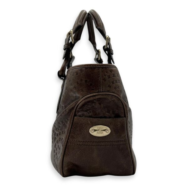 Boogie Top Handle Bag Brown in Calfskin, Gold hardware - Image 4