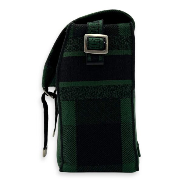 Camp Crossbody Bag Green in Canvas, Silver hardware - Image 4