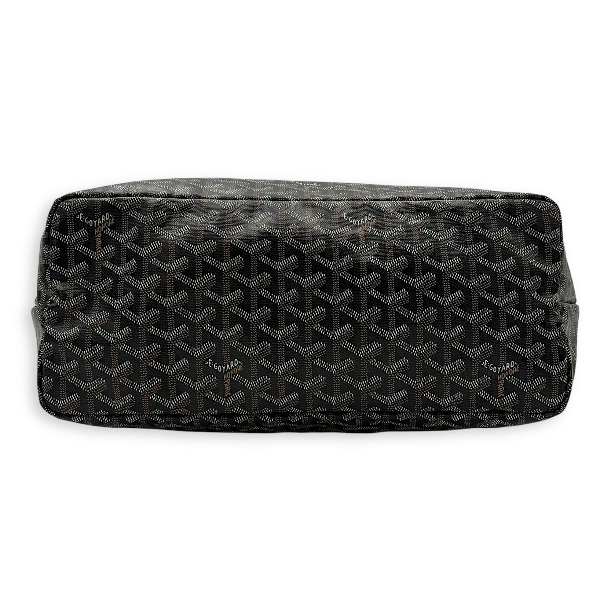 Saint Louis Tote Bag PM Black in Coated Canvas, Silver hardware - Image 6