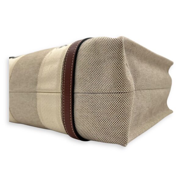 Woody Medium Beige Tote Bag in Canvas - Image 11