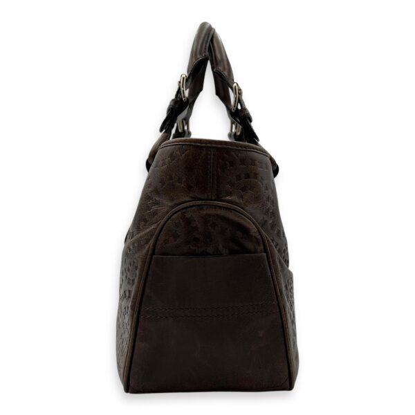 Boogie Top Handle Bag Brown in Calfskin, Gold hardware - Image 5