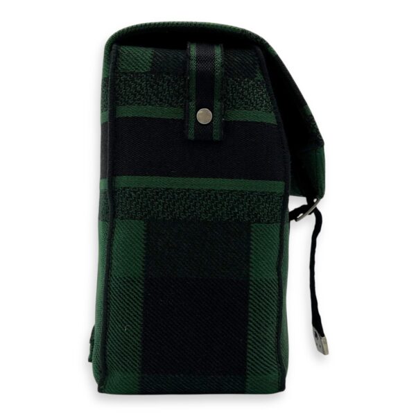 Camp Crossbody Bag Green in Canvas, Silver hardware - Image 5