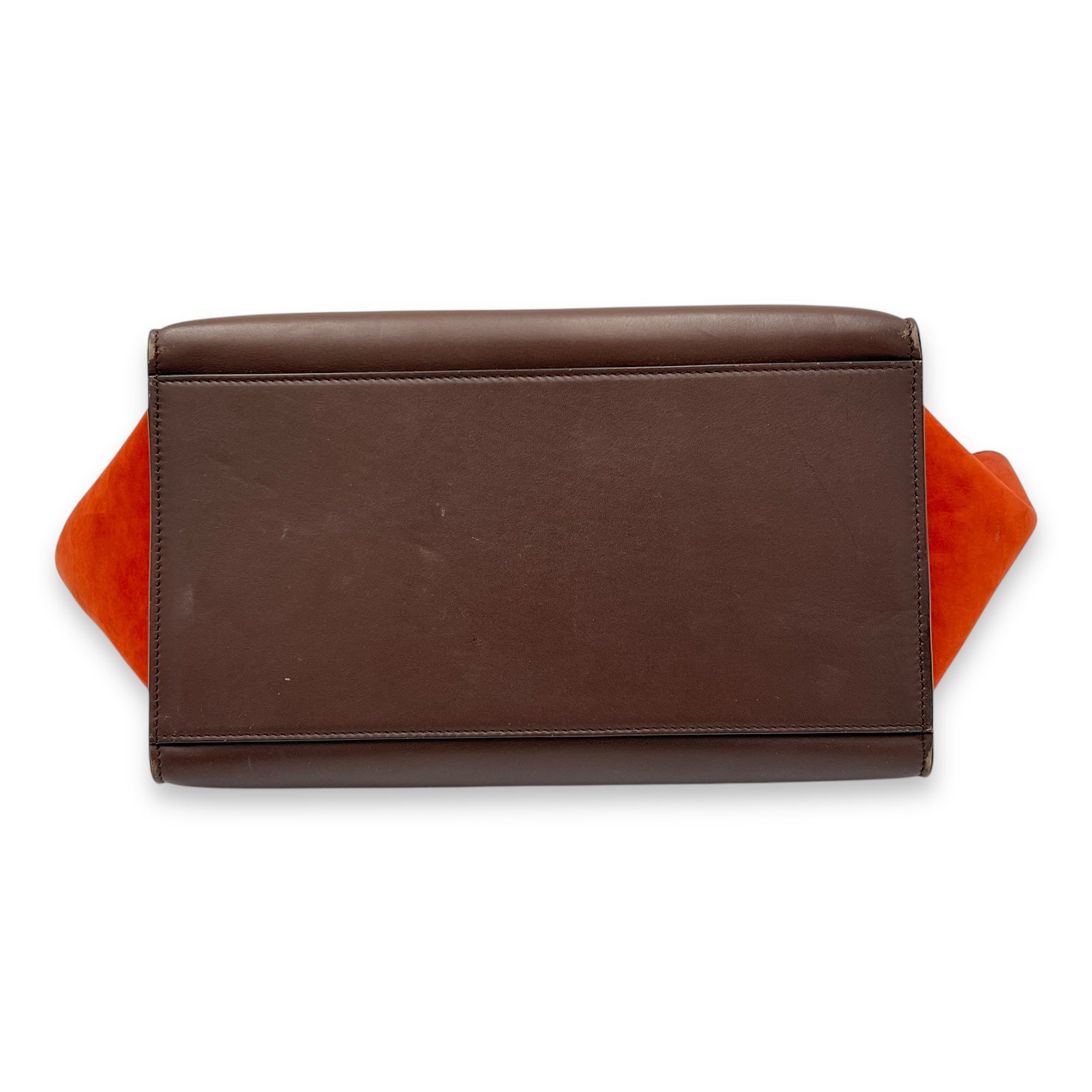 Trapeze Top Handle Bag Red in Calfskin, Gold hardware - Image 6