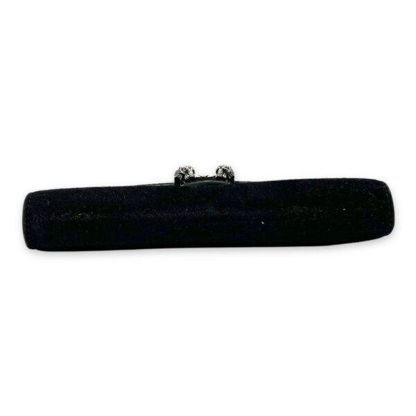 Dionysus Black Wallet On Chain in Suede Leather, Ruthenium hardware - Image 6