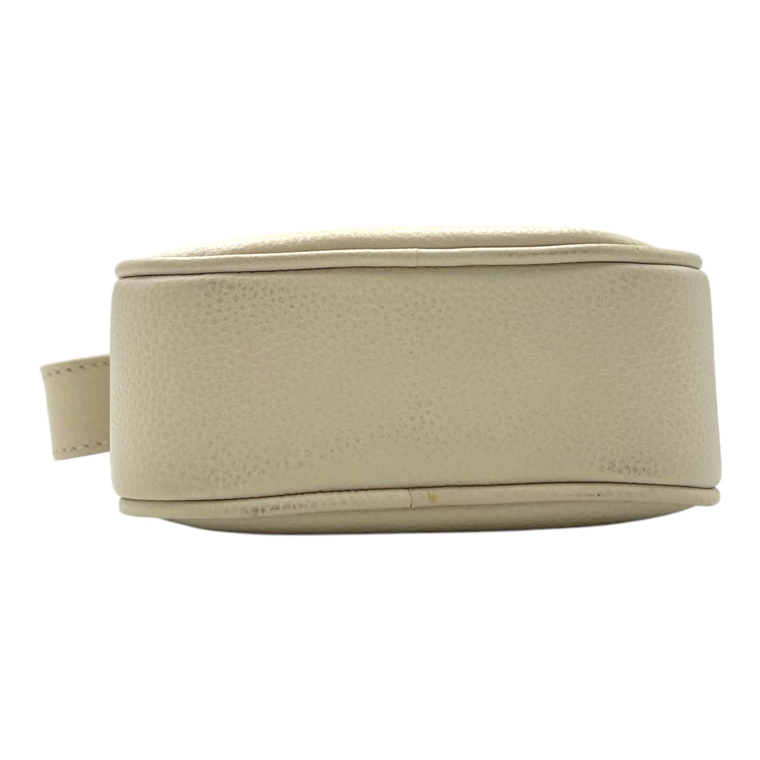 Logo Shoulder Bag White in Calfskin, Gold hardware - Image 6