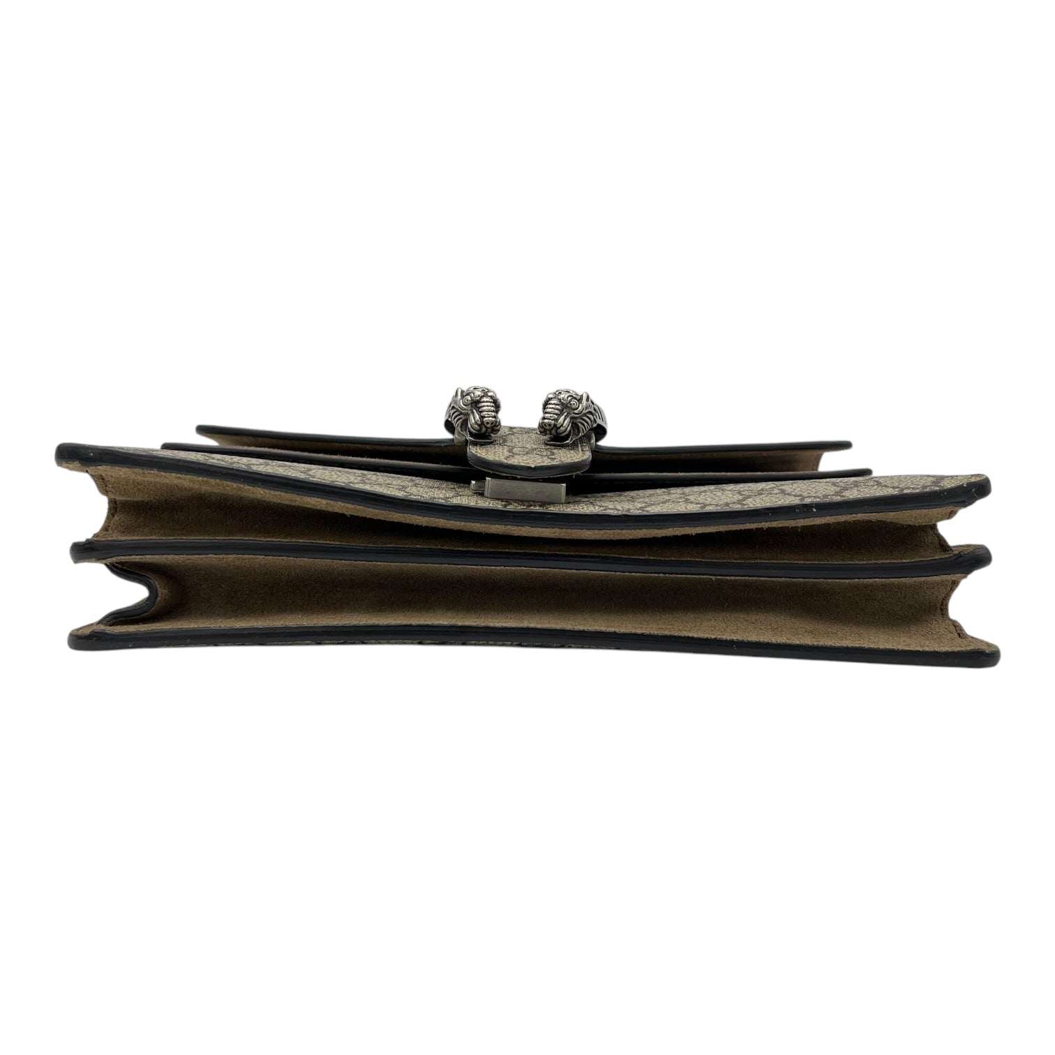 Dionysus Shoulder Bag Small Brown in Coated Canvas, Silver hardware - Image 6