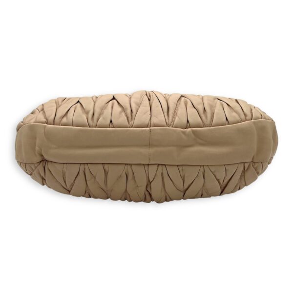Gaufre Shoulder Bag Beige in Calfskin, Gold hardware - Image 6