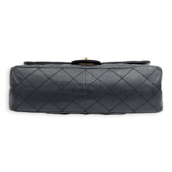 2.55 Shoulder Bag 27 Black in Calfskin, Gold hardware - Image 4