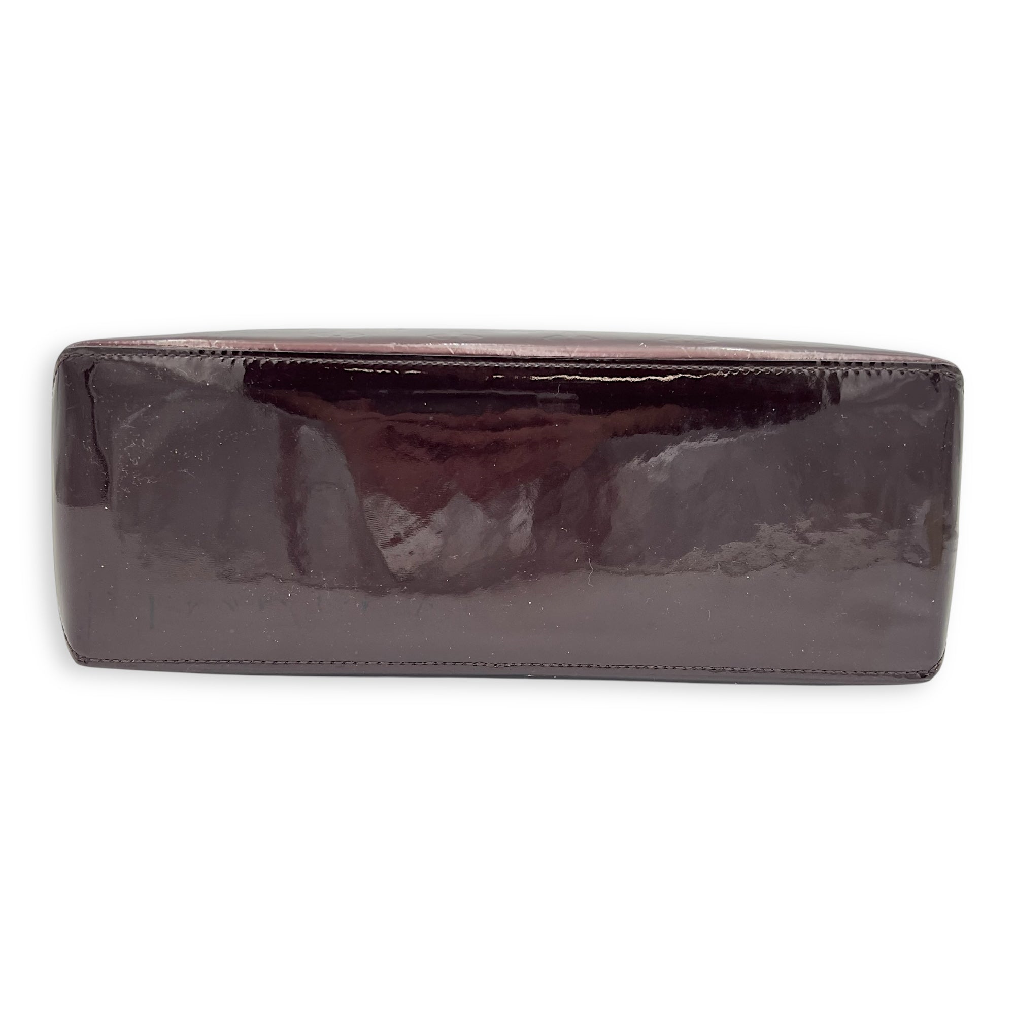 Wilshire Top Handle Bag Amarante in Vernis, Gold hardware - Image 6