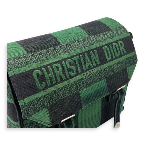 Camp Crossbody Bag Green in Canvas, Silver hardware - Image 7