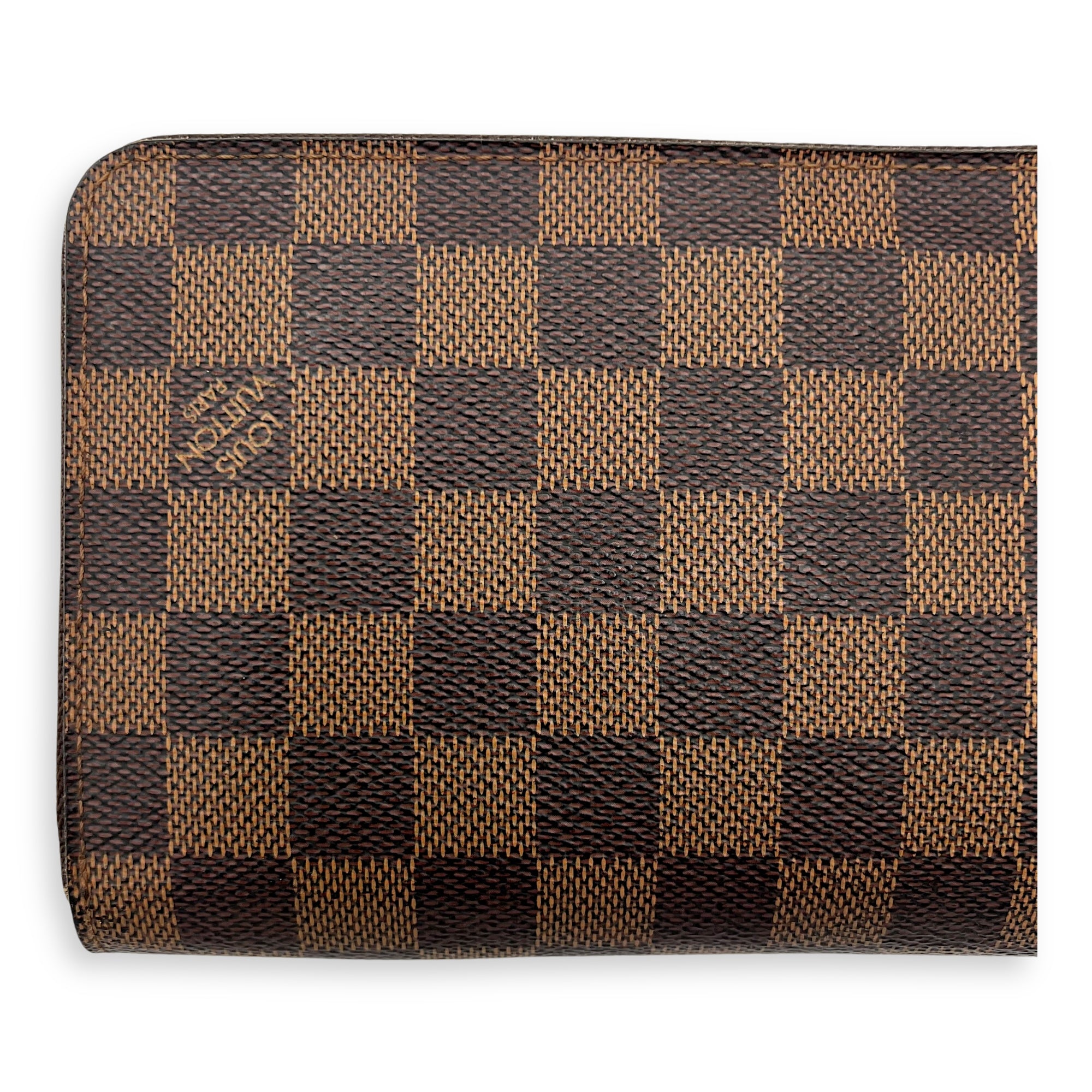 Zippy Organiser Damier Ebene Wallet in Coated Canvas, Gold hardware - Image 6