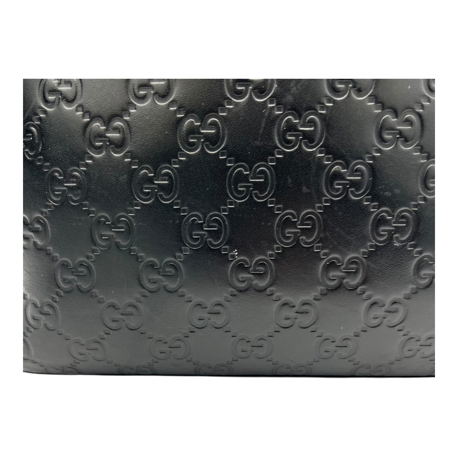 Guccissima Crossbody Bag Black in Calfskin, Silver hardware - Image 9