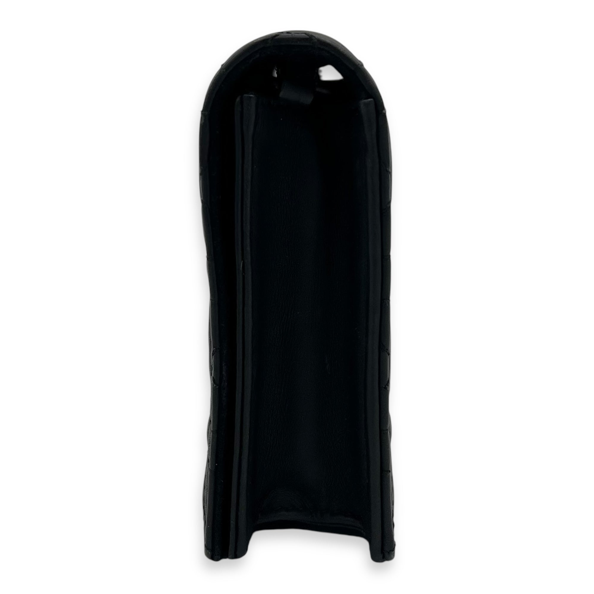 Lady Dior Pouch With Strap Black Wallet On Chain in Calfskin, Silver hardware - Image 5