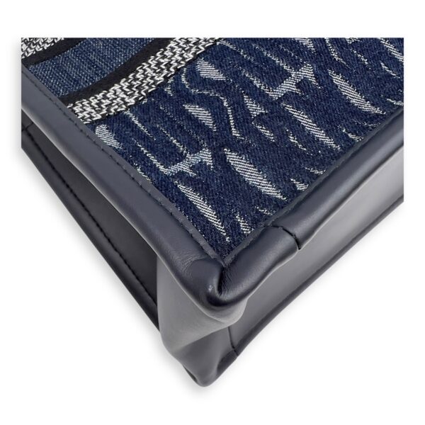 Book Tote Small Blue Top Handle Bag in Denim - Image 8