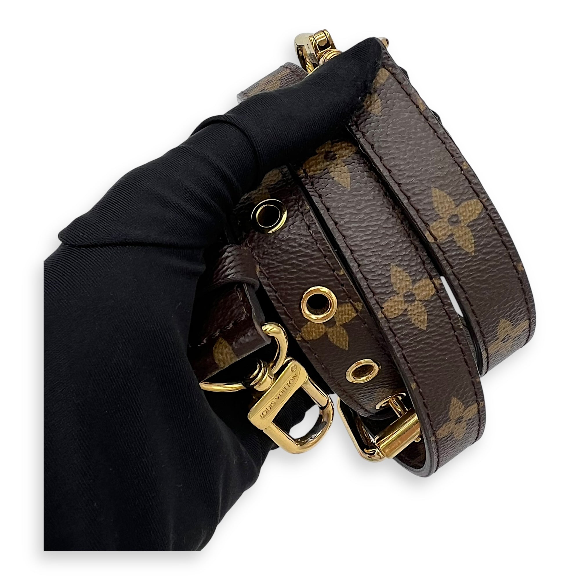 Metis Pochette MM Crossbody bag in Monogram coated canvas, Gold Hardware - Image 11