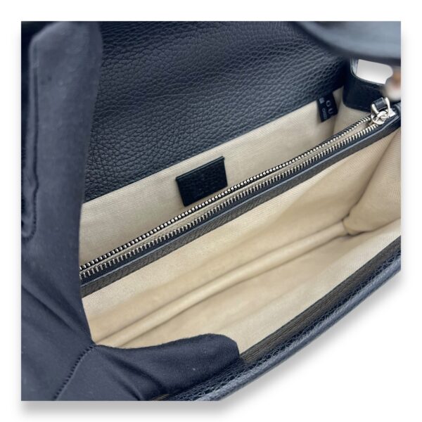 Dionysus Shoulder Bag Black in Calfskin, Silver hardware - Image 9