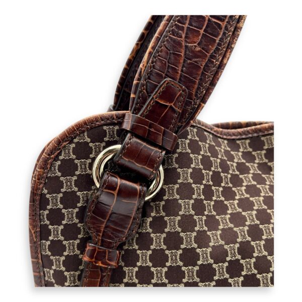 Bittersweet Brown Tote Bag in Canvas, Gold hardware - Image 9