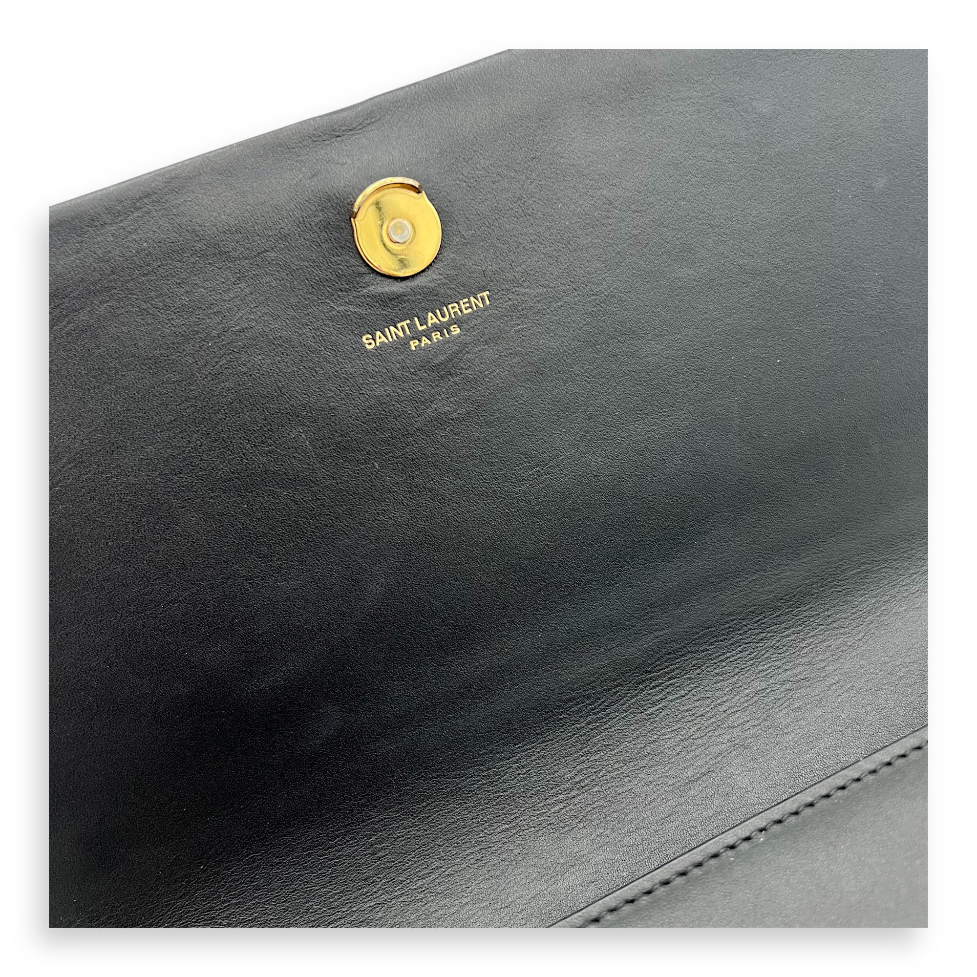 Kate Crossbody Bag Black in Calfskin, Gold hardware - Image 11