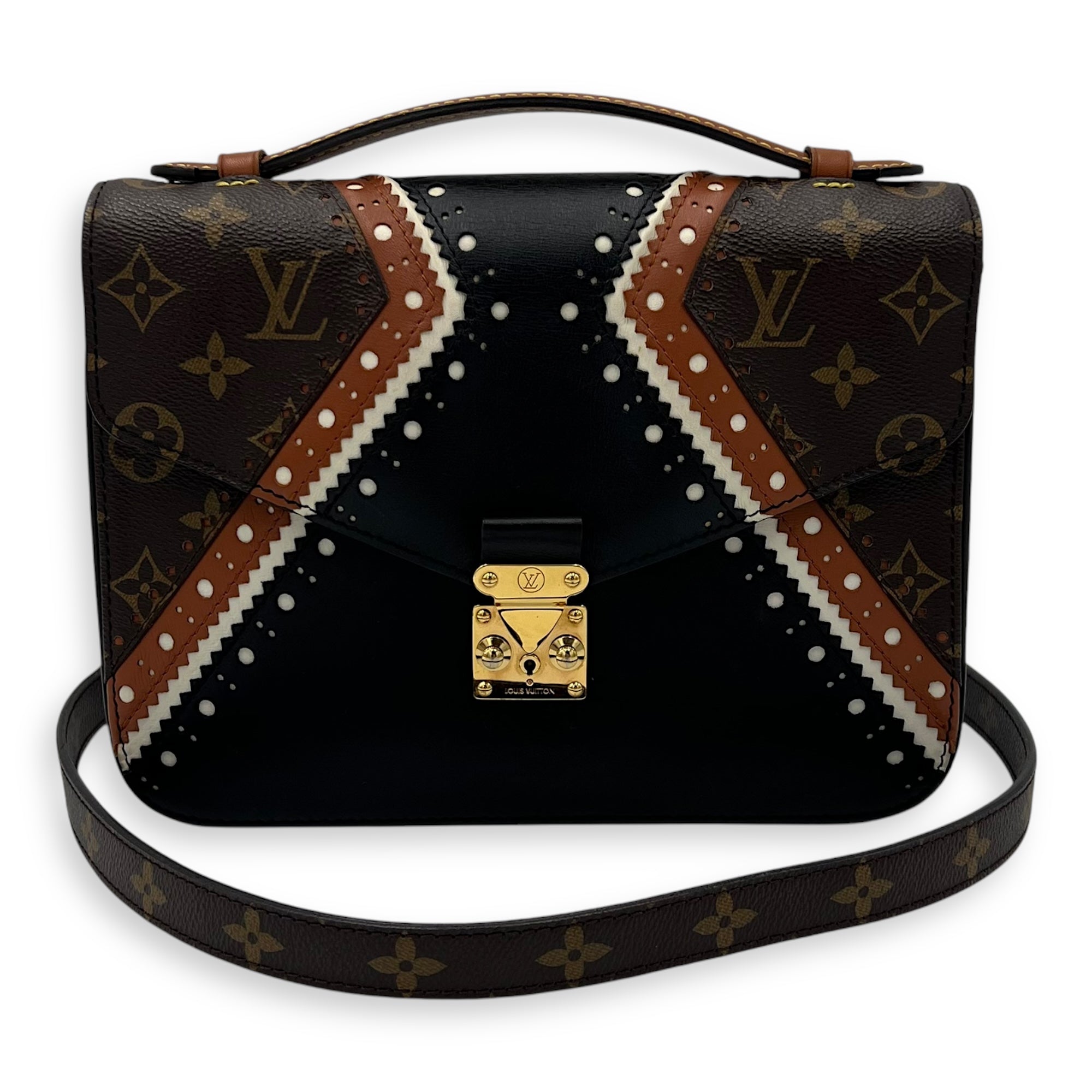 Metis Pochette MM Crossbody bag in Monogram coated canvas, Gold Hardware - Image 10