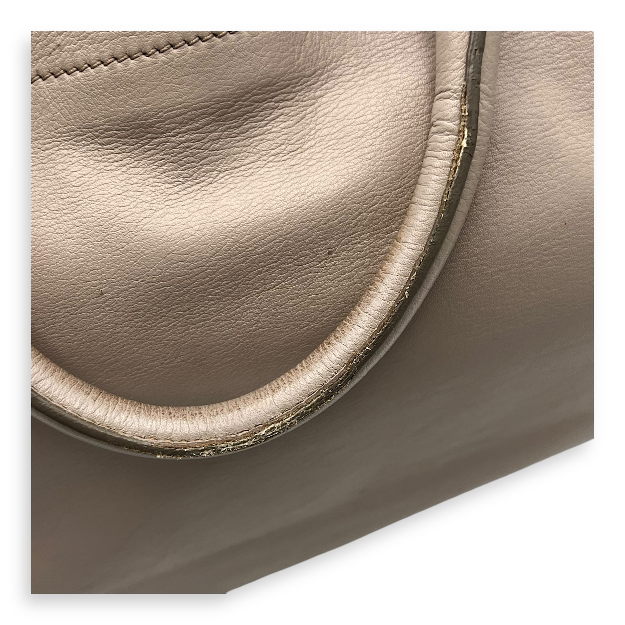 Logo Top Handle Bag Pink in Calfskin, Gold hardware - Image 10