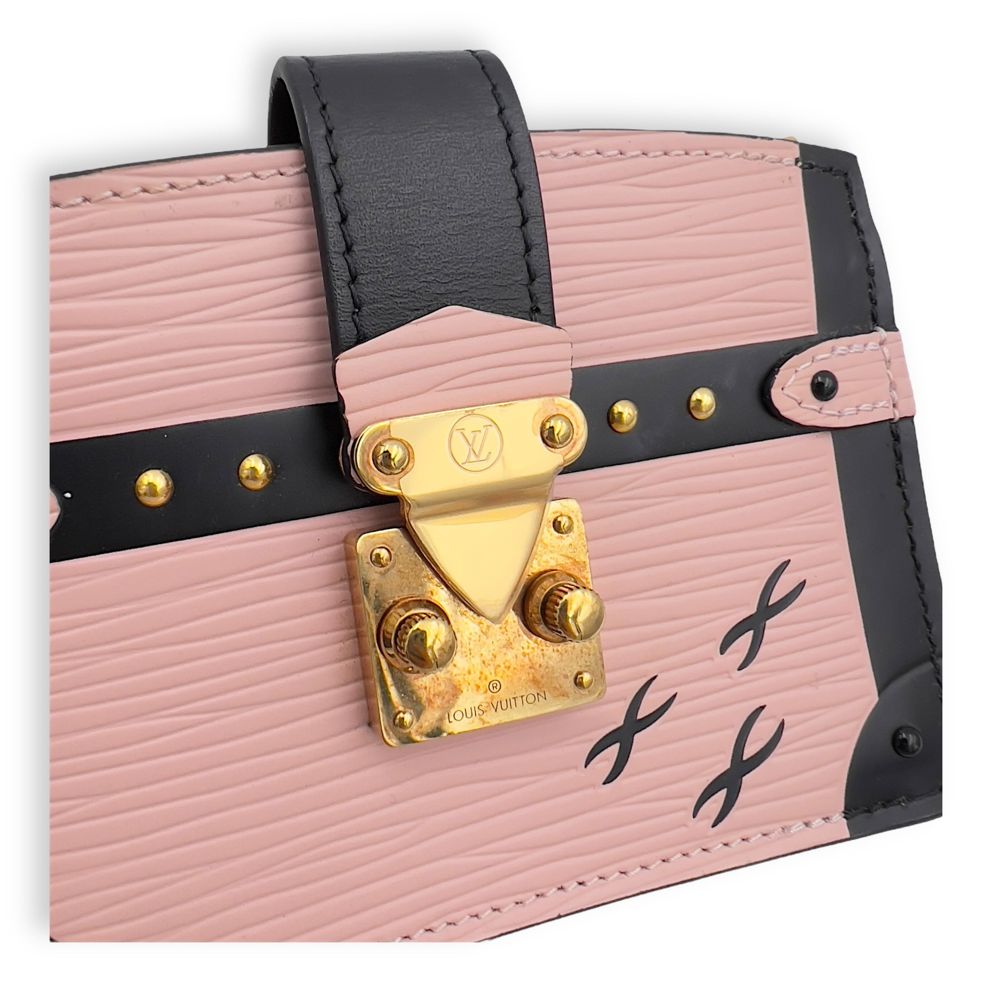Trunk Card Holder Pink in Epi Leather, Gold hardware - Image 10
