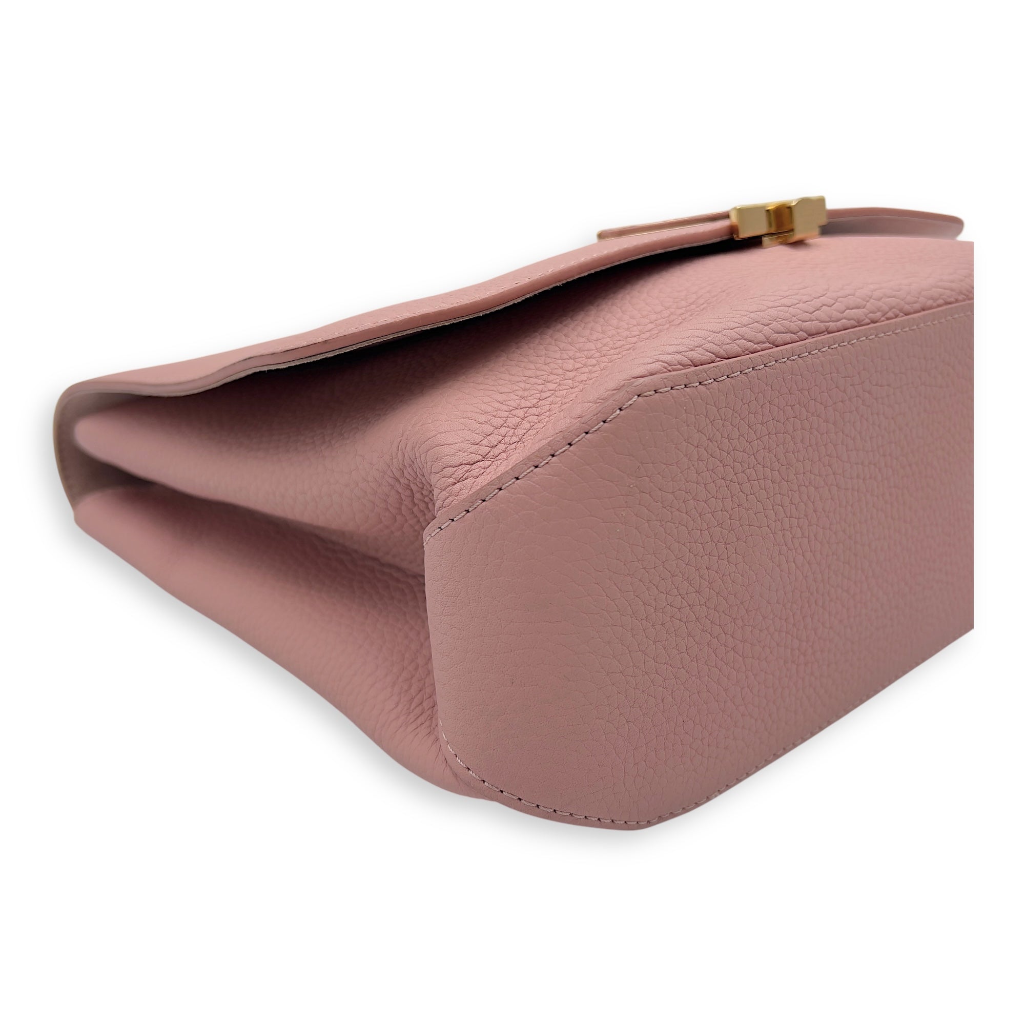 Volta Top Handle Bag Pink in Calfskin, Gold hardware - Image 10