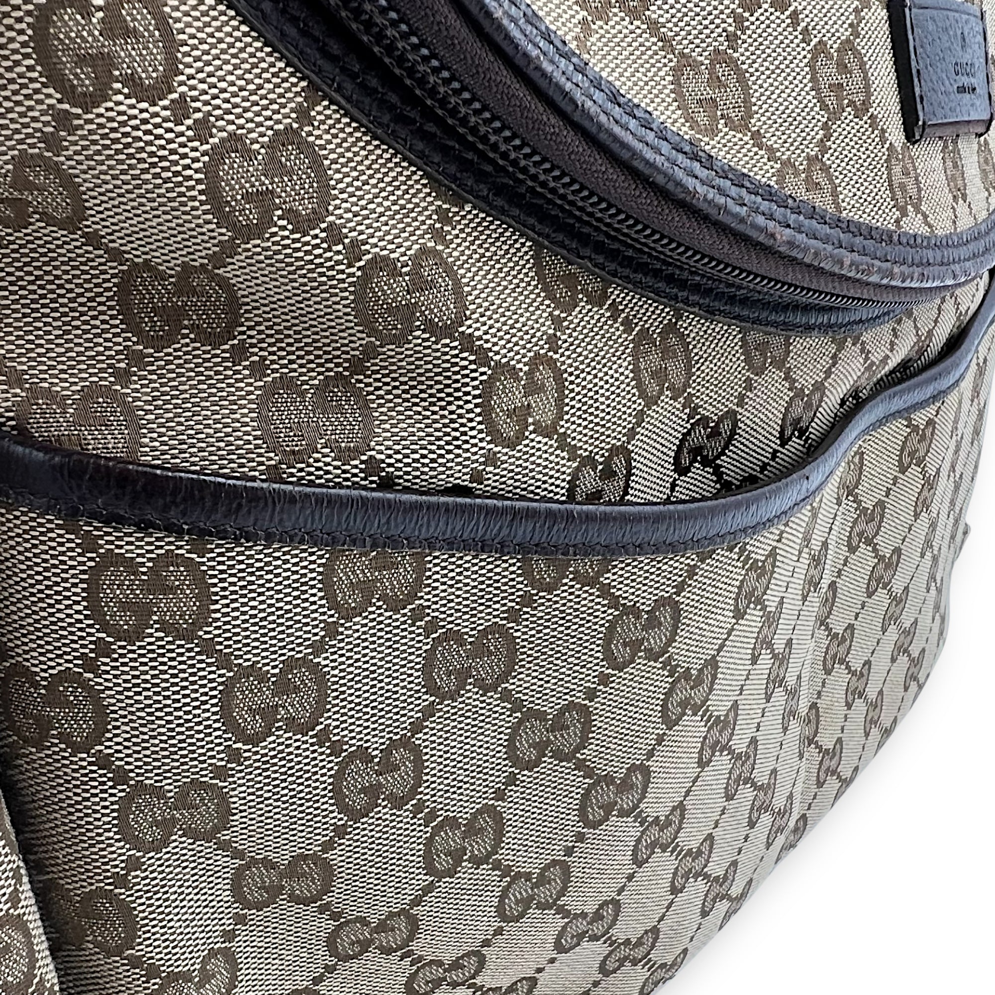 GG Shoulder Bag Brown in Canvas, Silver hardware - Image 11