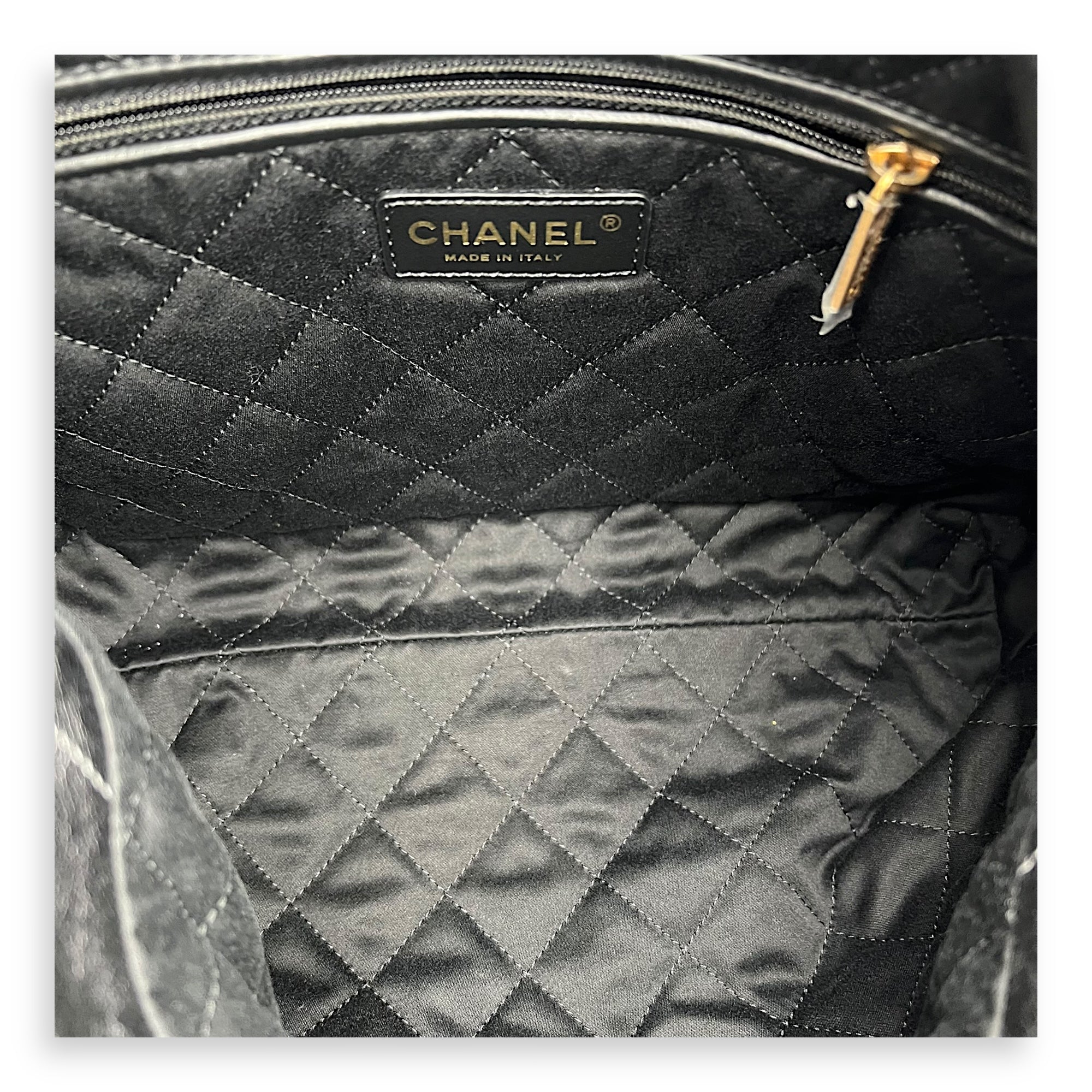 22 Tote Small Grey Tote Bag in Calfskin, Gold hardware - Image 10