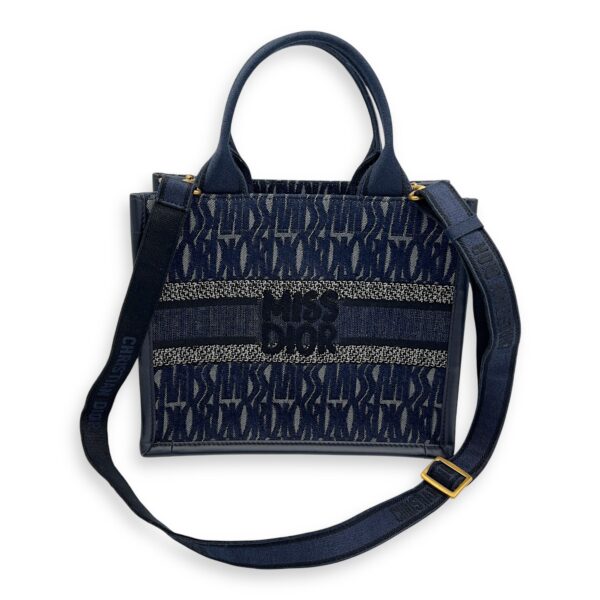 Book Tote Small Blue Top Handle Bag in Denim - Image 10