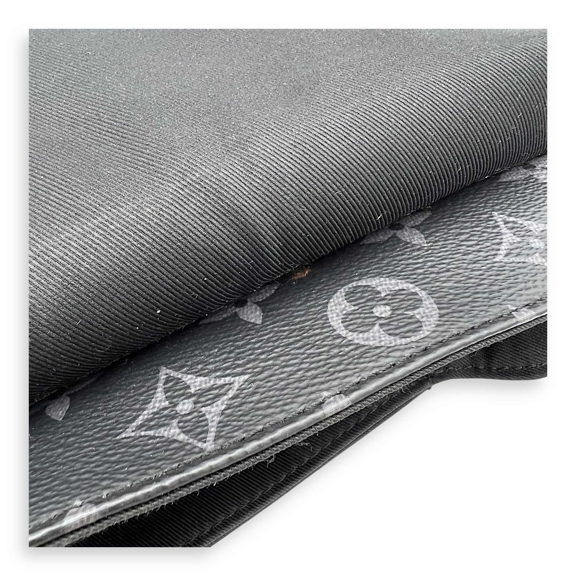 District Messenger MM Black in Monogram Coated Canvas, Silver hardware - Image 10