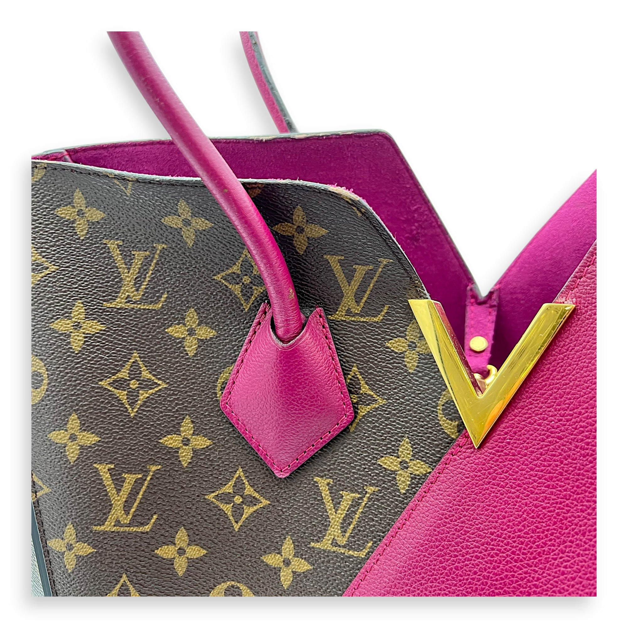 Kimono Top Handle Bag MM Brown in Monogram Coated Canvas, Gold hardware - Image 13