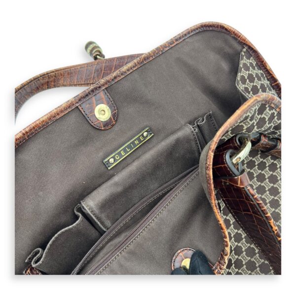 Bittersweet Brown Tote Bag in Canvas, Gold hardware - Image 14