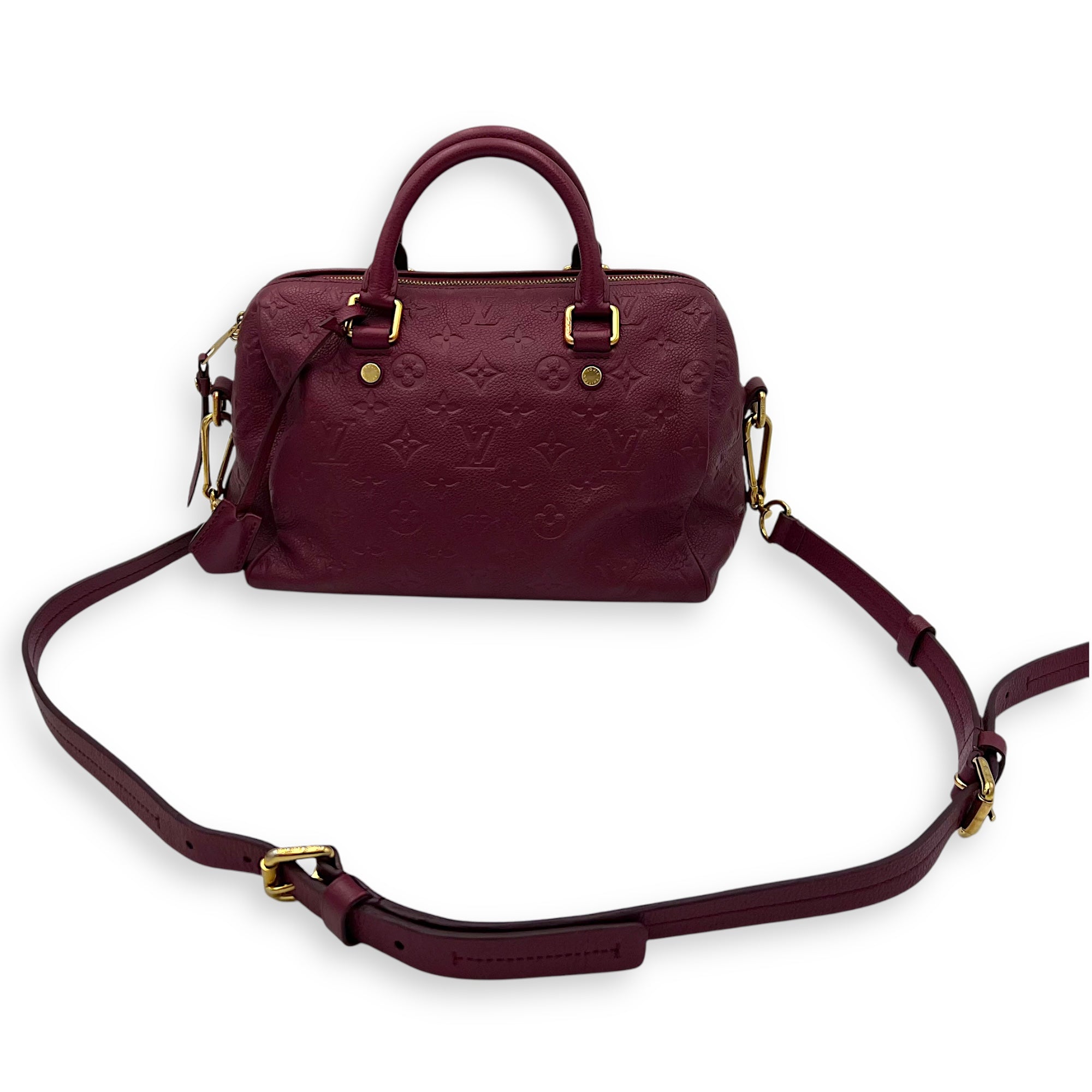 Speedy 25 Purple Top Handle Bag in Empreinte Leather, Gold hardware - Image 15