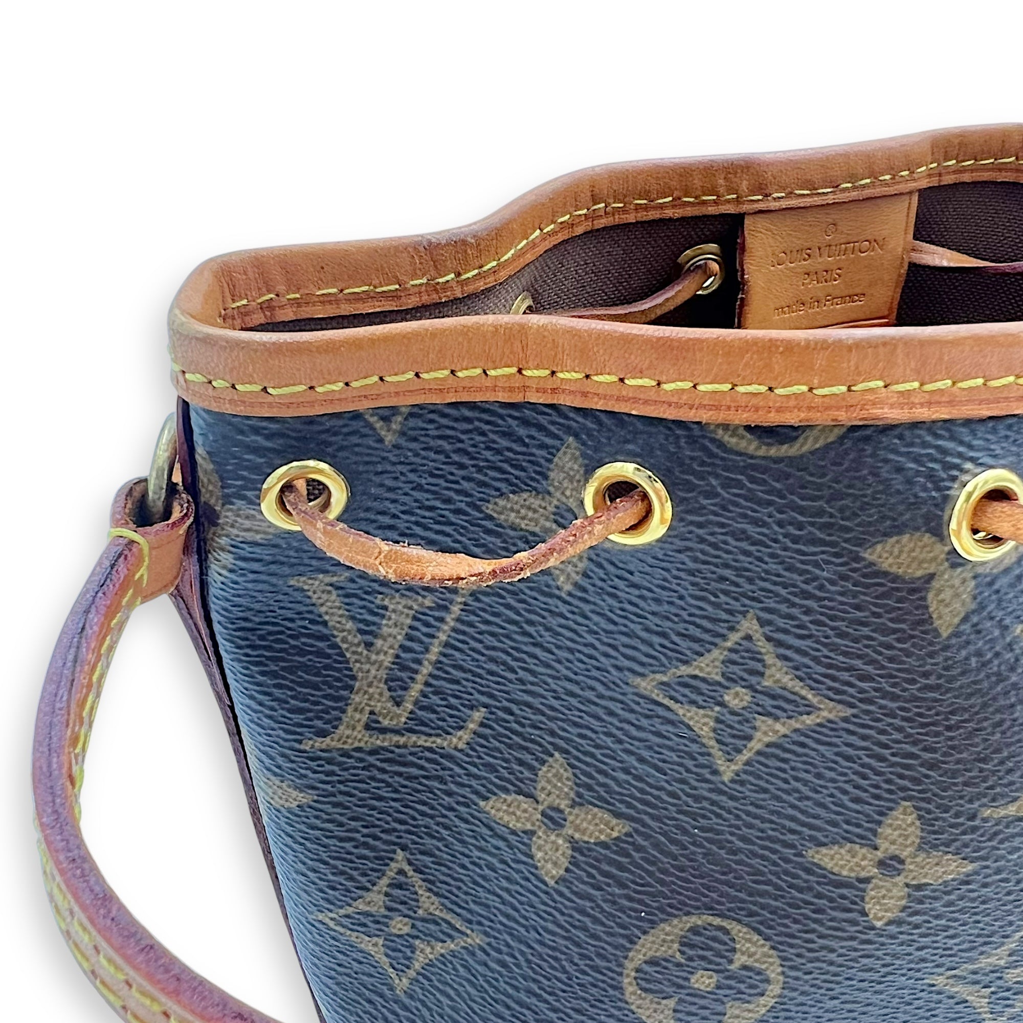 Noe Bucket Bag Brown in Monogram Coated Canvas, Gold hardware - Image 14