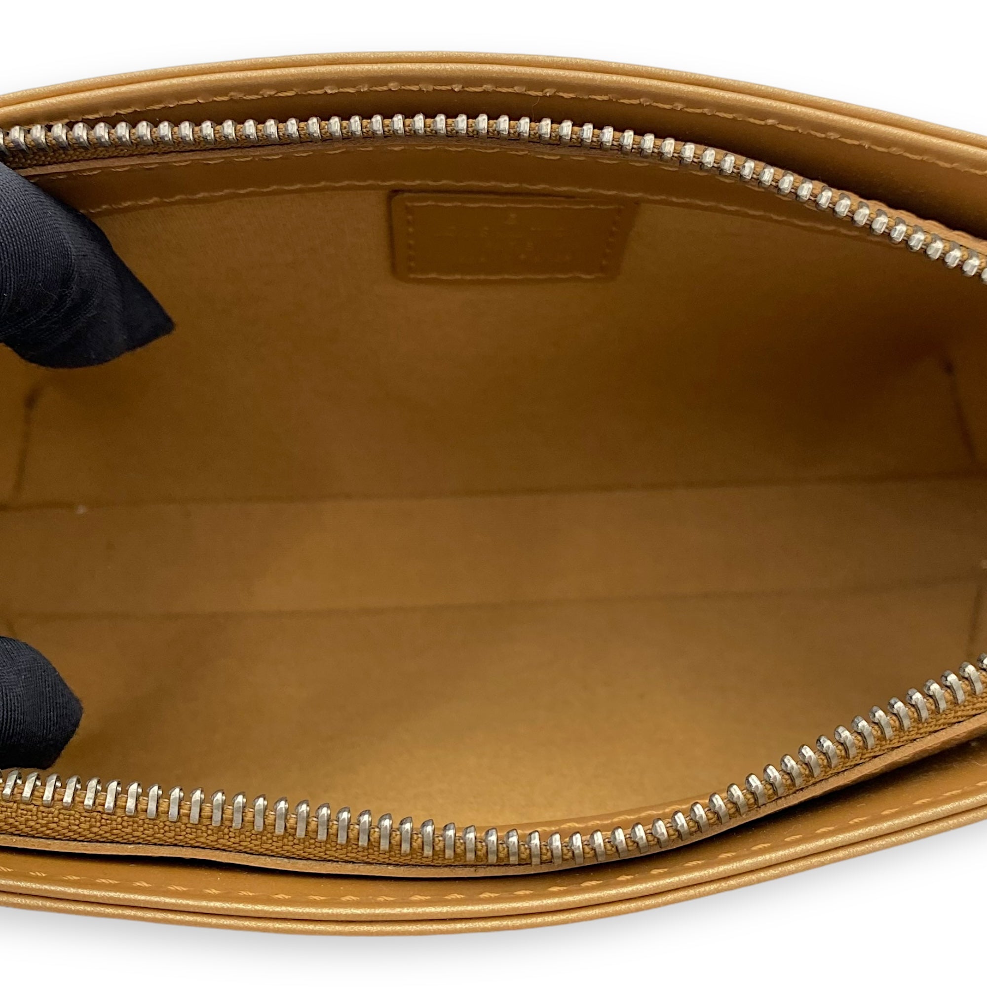 Mat Fowler Shoulder Bag Gold in Calfskin, Silver hardware - Image 7