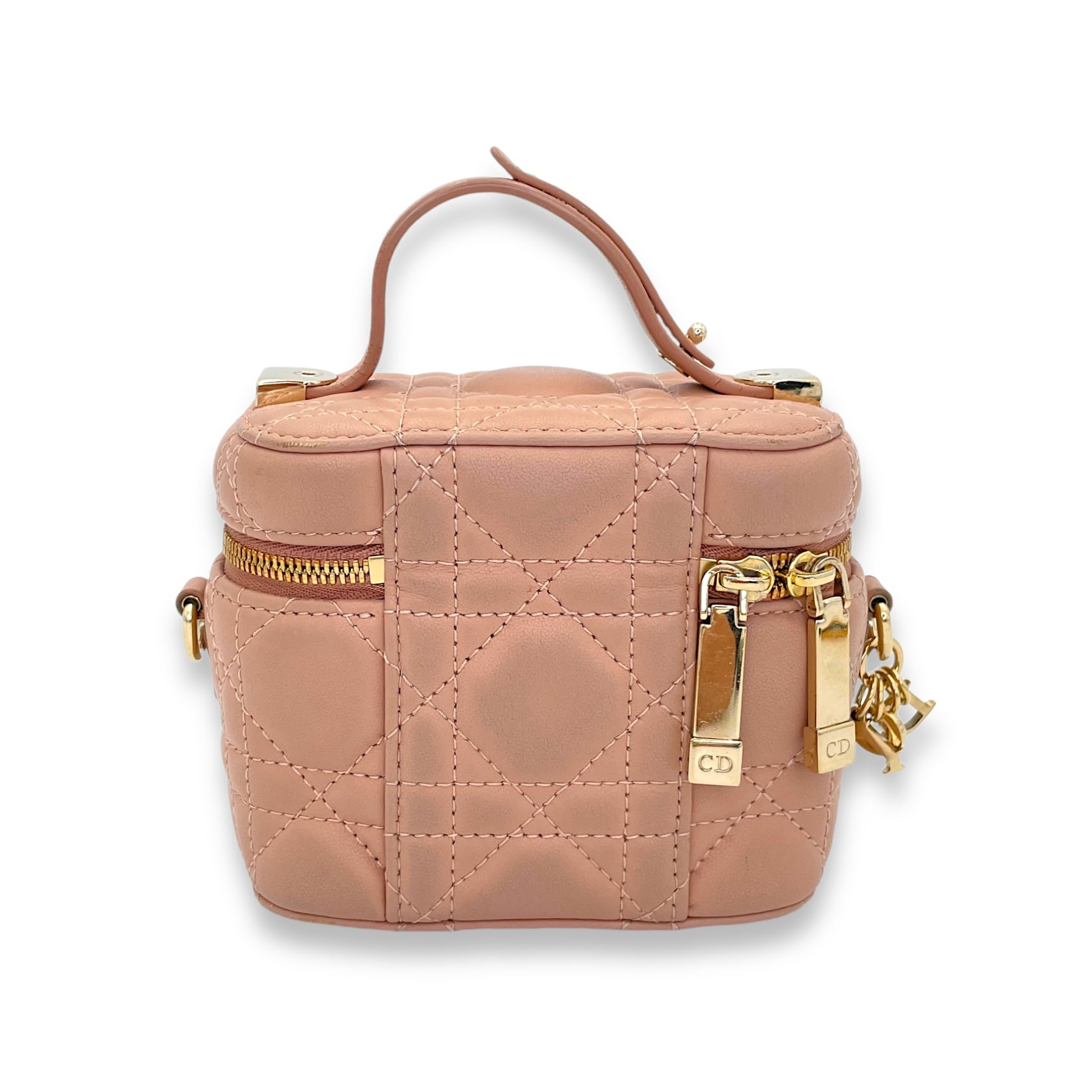 LADY DIOR Micro Vanity bag in Lambskin, Gold Hardware - Image 3