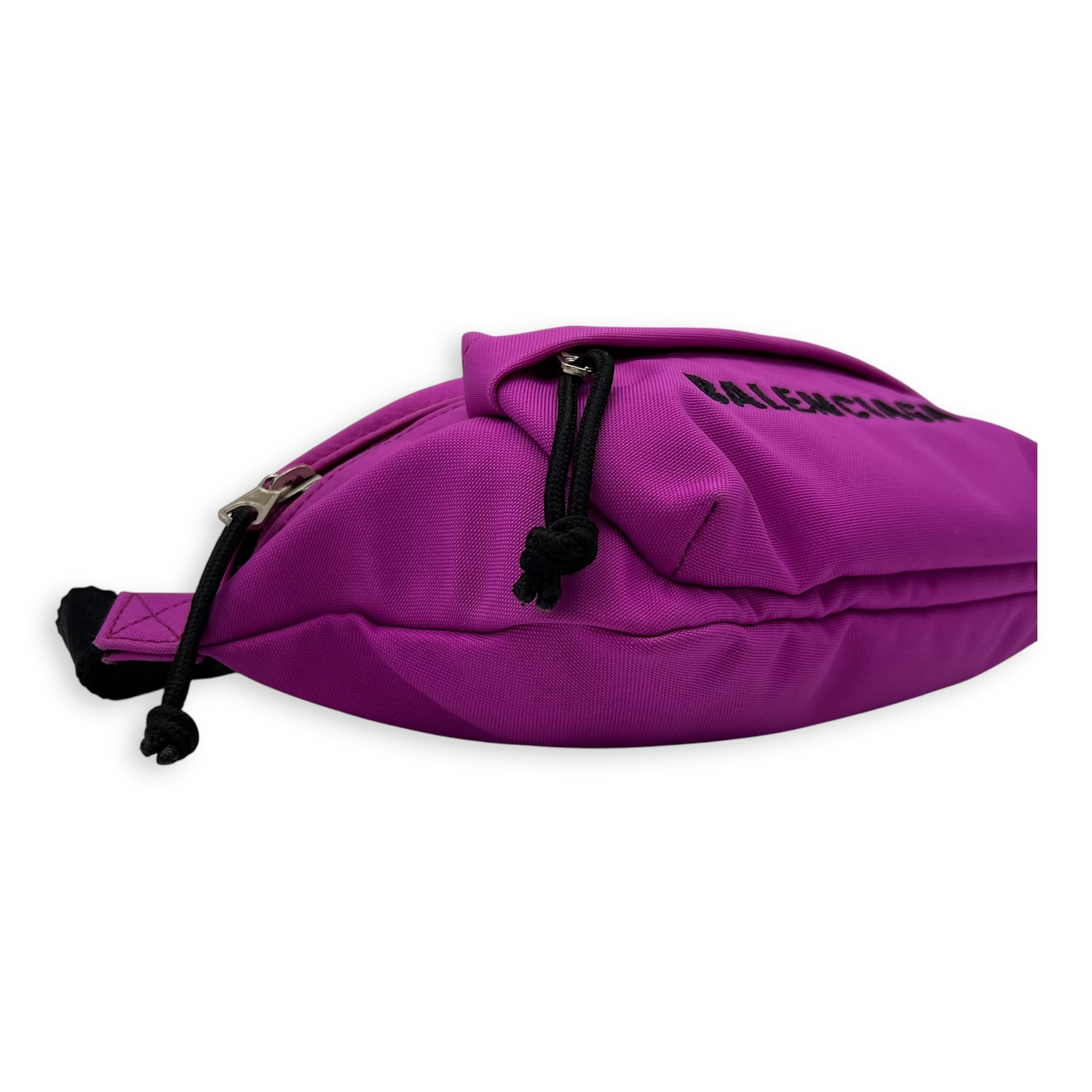 Logo Belt Bag Pink in Canvas, Silver hardware - Image 8