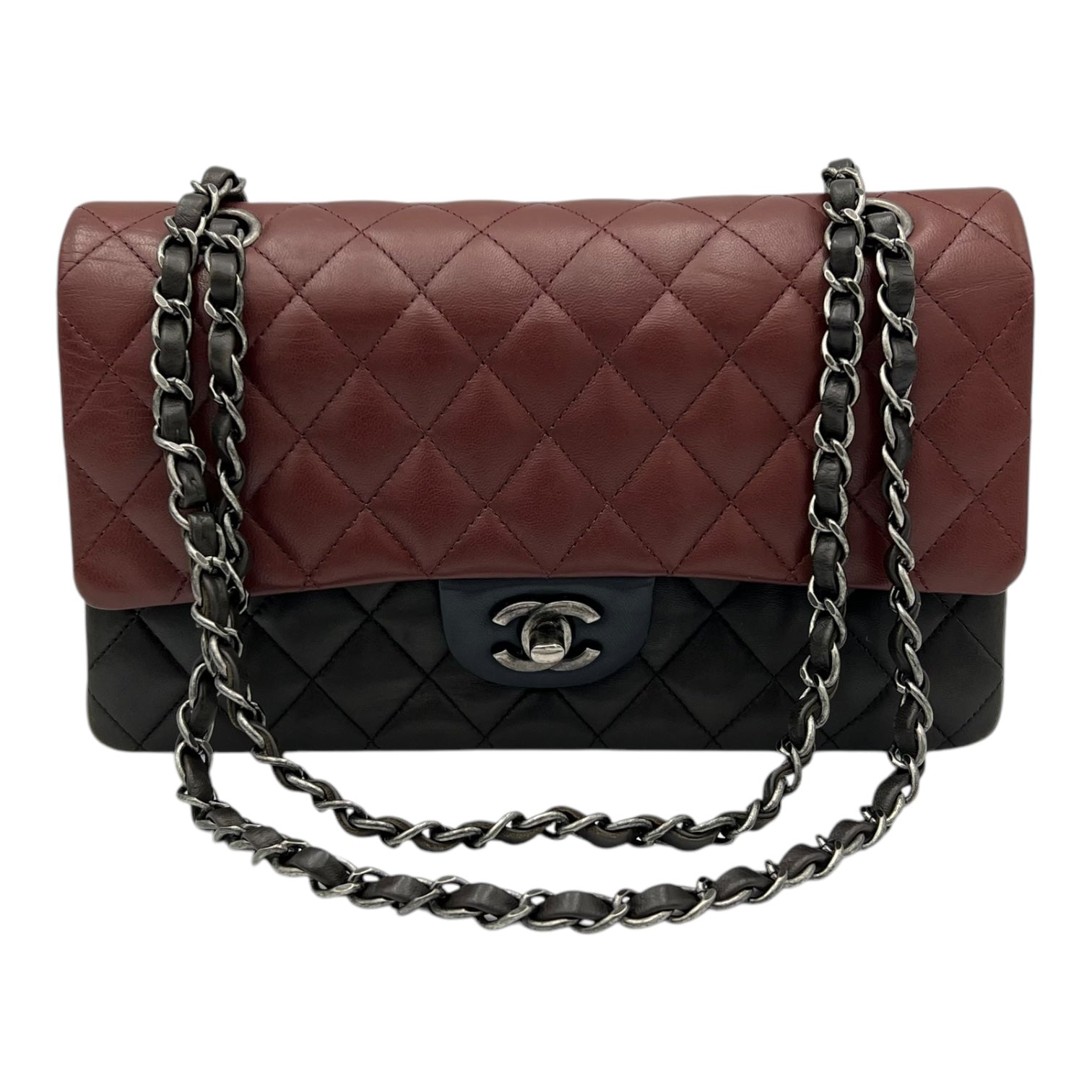 Classic Shoulder Bag Medium Multi-colour in Lambskin, Ruthenium hardware - Image 9