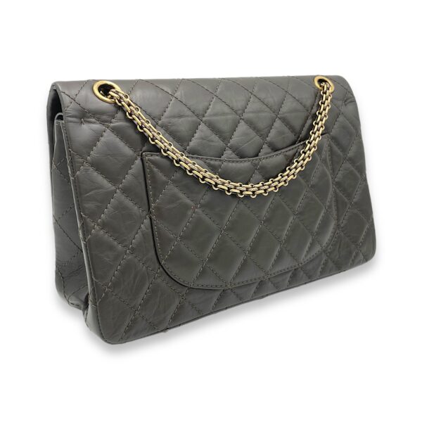 2.55 Brown Shoulder Bag in Calfskin, Gold hardware - Image 5