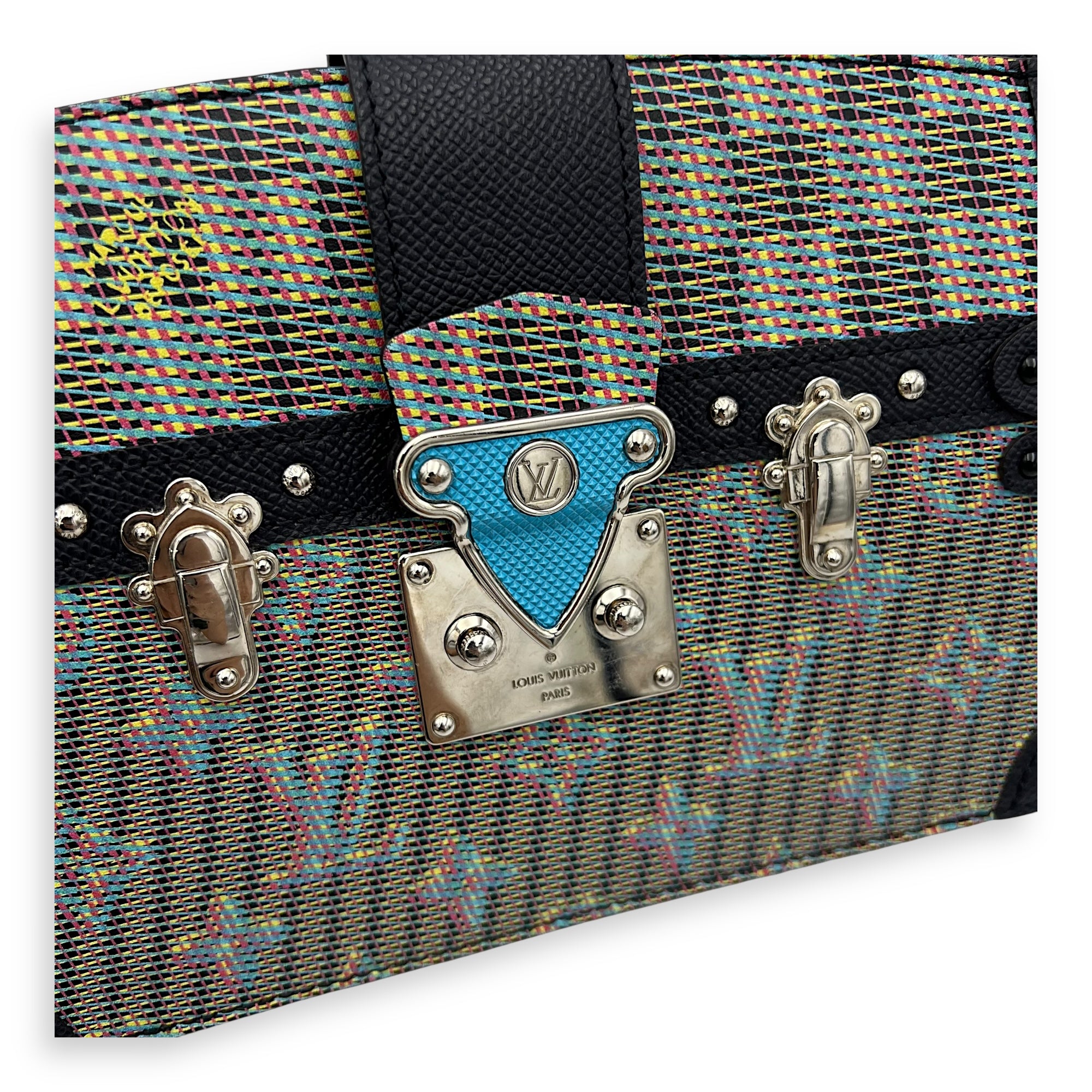 Trunk Clutch Crossbody Bag in Monogram Calfskin, Silver hardware - Image 11