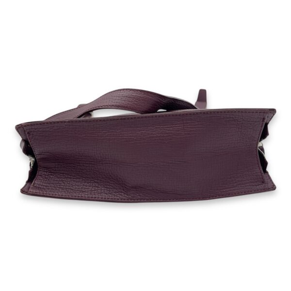Logo Purple Crossbody Bag in Calfskin, Silver hardware - Image 6