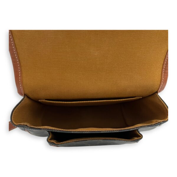 Folco Crossbody Bag Brown in Coated Canvas, Gold hardware - Image 7