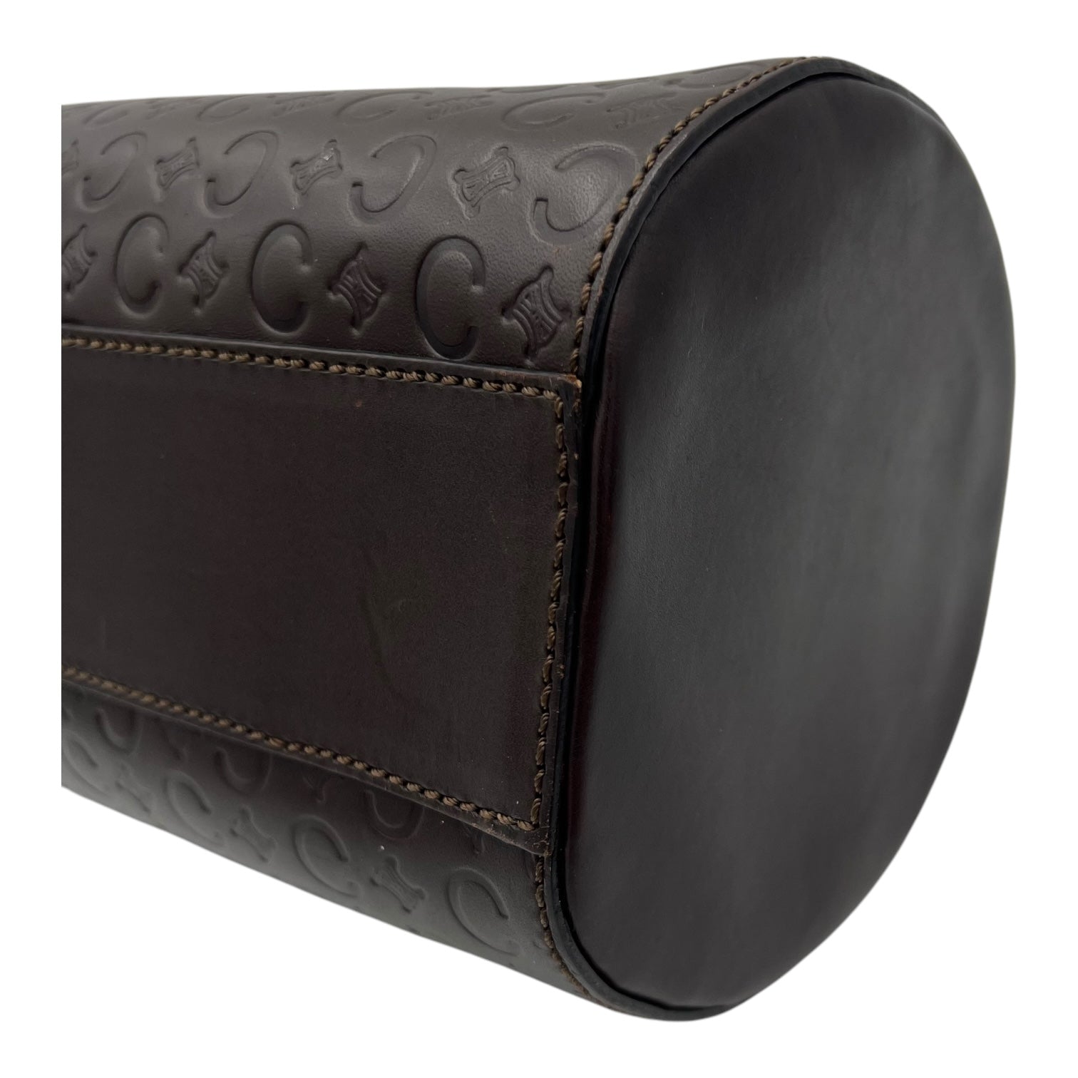 Macadam Brown Top Handle Bag in Calfskin, Gold hardware - Image 10