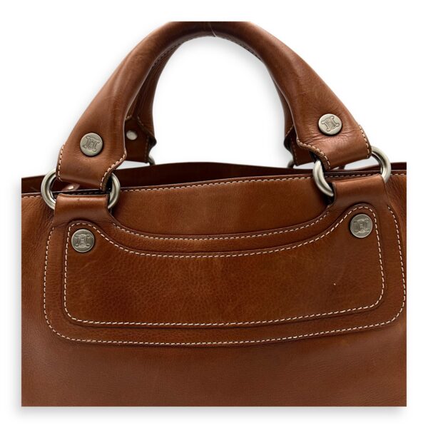 Boogie Top Handle Bag Brown in Calfskin, Silver hardware - Image 8