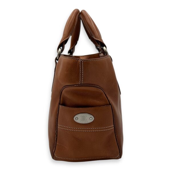Boogie Top Handle Bag Brown in Calfskin, Silver hardware - Image 5
