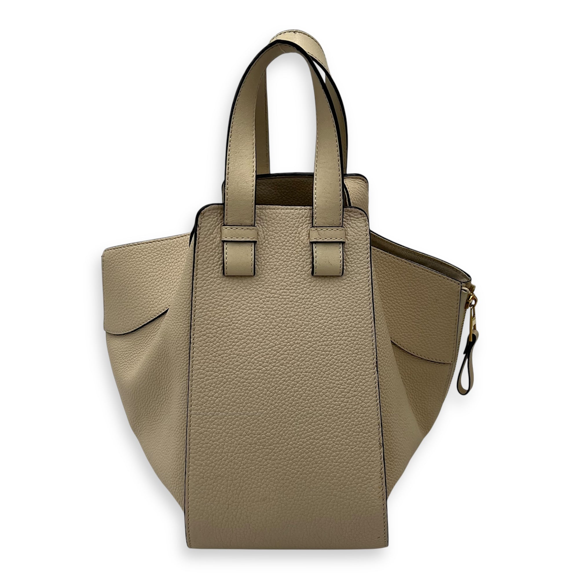 Hammock Small Beige Shoulder Bag in Calfskin, Gold hardware - Image 3