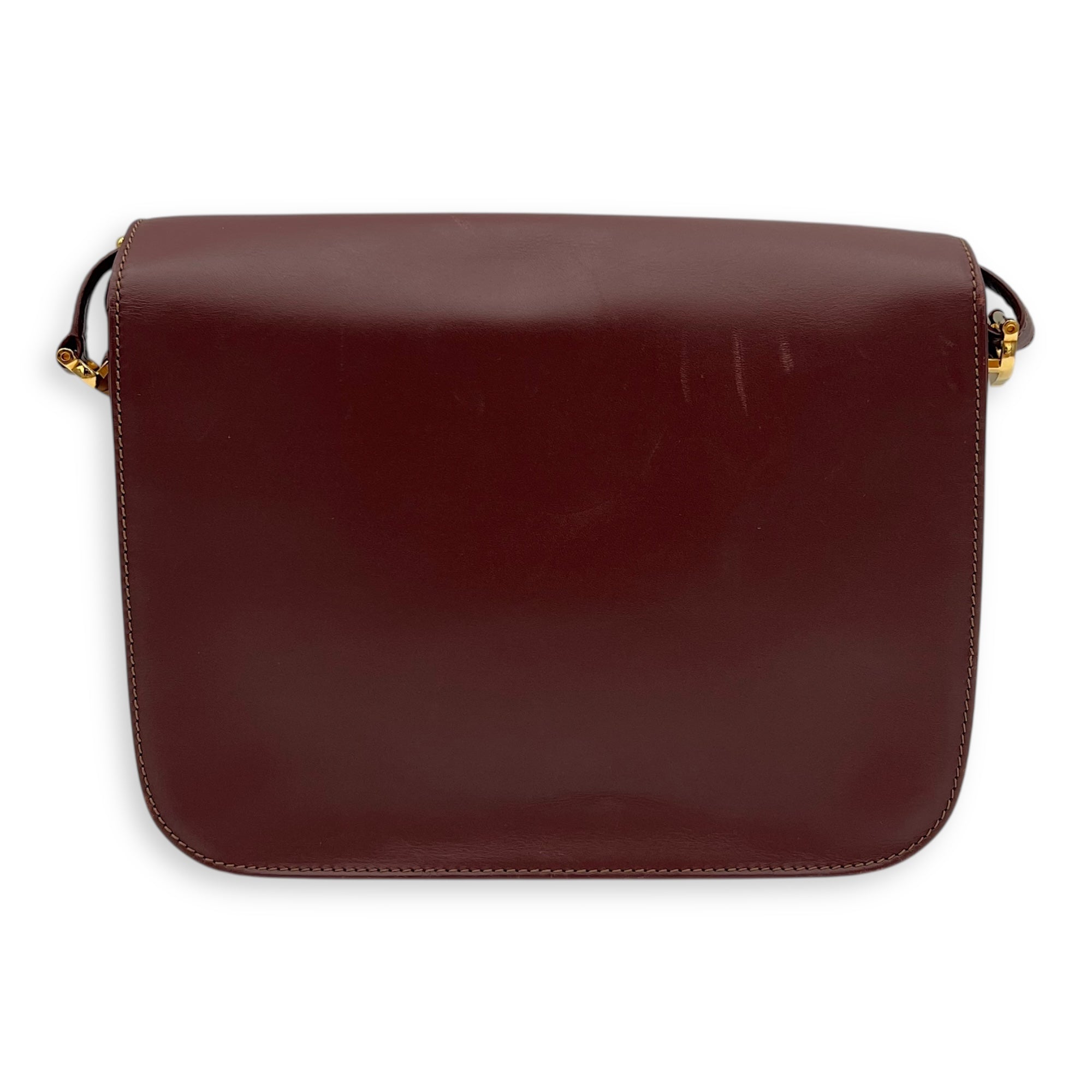 Vintage Red Shoulder Bag in Calfskin, Gold hardware - Image 3