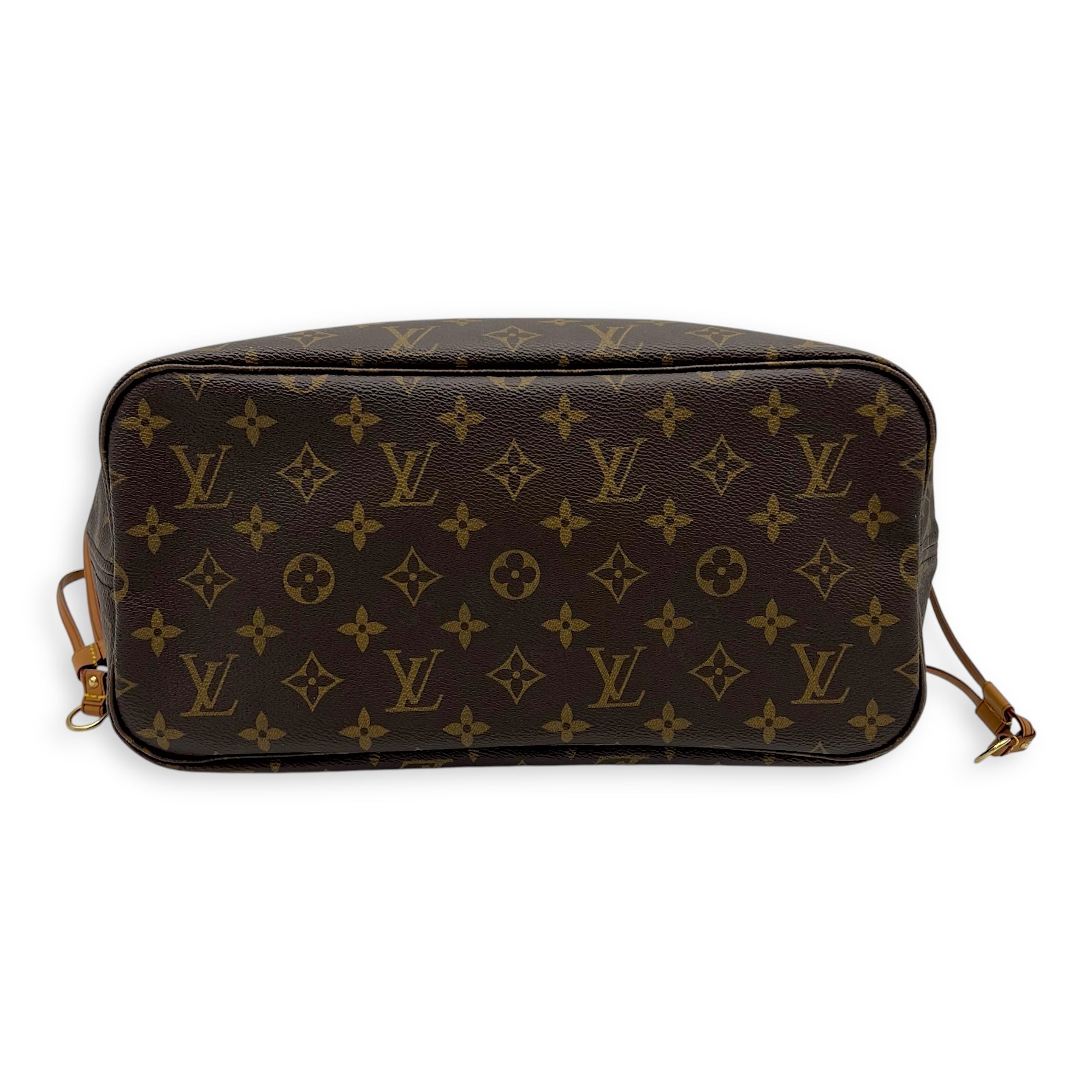 Neverfull MM Brown Tote Bag in Monogram Coated Canvas, Gold hardware - Image 7